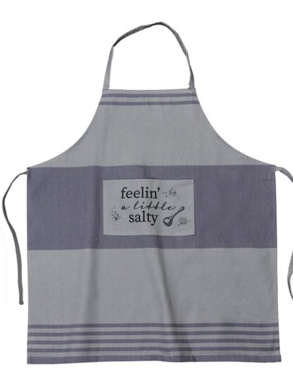 New Krumbs Kitchen Farmhouse Apron Feeling Salty COLOR: Gray